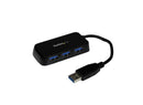 StarTech.com Portable 4 Port SuperSpeed Mini USB 3.0 - UK BUSINESS SUPPLIES