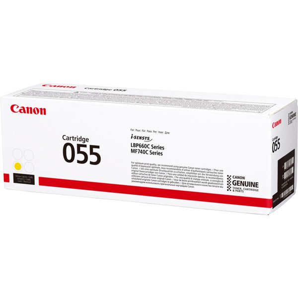 Canon 055Y Yellow Standard Capacity Toner Cartridge 2.1k pages - 3013C002 - UK BUSINESS SUPPLIES