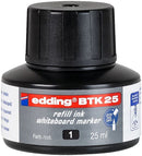 edding BTK 25 Bottled Refill Ink for Whiteboard Markers 25ml Black - 4-BTK25001 - UK BUSINESS SUPPLIES
