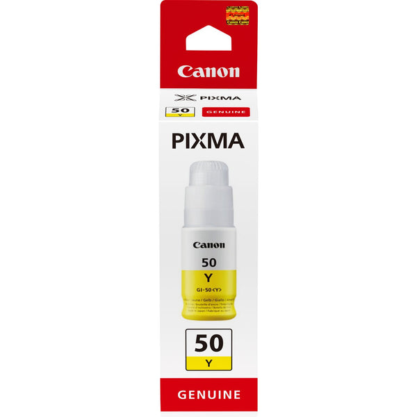 Canon GI-50Y Yellow Standard Capacity Ink Bottle 70 ml - 3405C001 - UK BUSINESS SUPPLIES