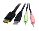 StarTech.com 6ft 4in1 USB DP KVM Switch Cable - UK BUSINESS SUPPLIES
