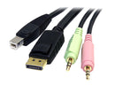 StarTech.com 6ft 4in1 USB DP KVM Switch Cable - UK BUSINESS SUPPLIES