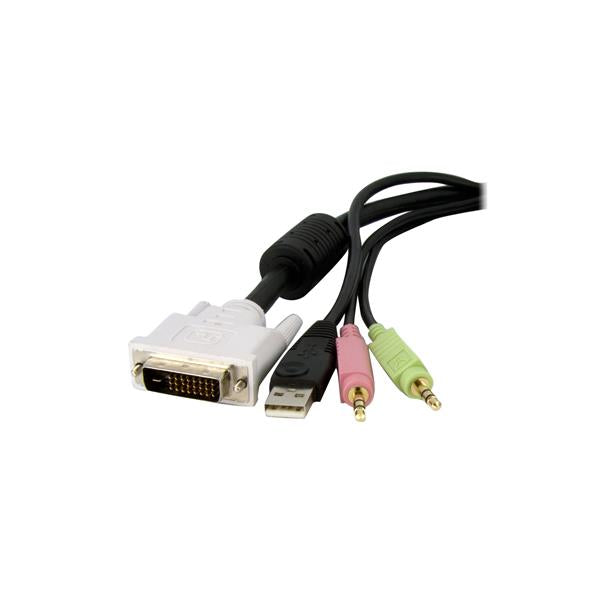 StarTech.com 6ft 4in1 USB DVID KVM Switch Cable - UK BUSINESS SUPPLIES