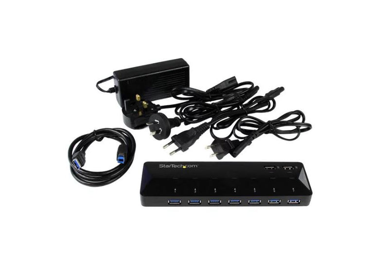 StarTech.com 7 Port USB 3.0 Hub with 2 x 2.4A Ports - UK BUSINESS SUPPLIES