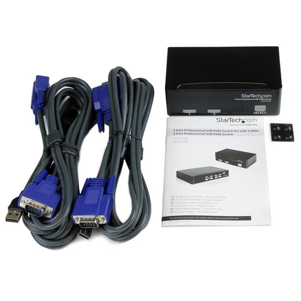 StarTech.com 2 Port USB KVM Switch Kit with Cables - UK BUSINESS SUPPLIES