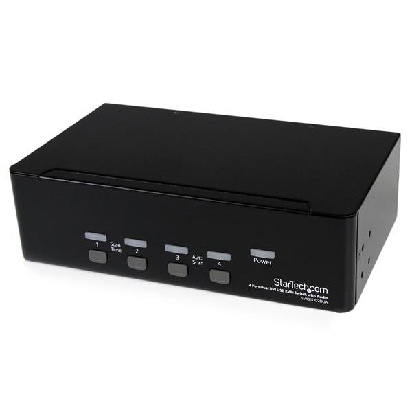 StarTech.com 4 Port Dual DVI USB KVM Switch - UK BUSINESS SUPPLIES