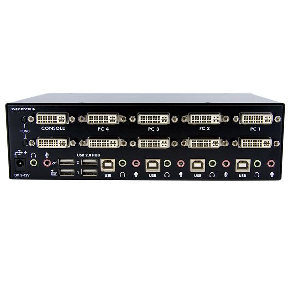 StarTech.com 4 Port Dual DVI USB KVM Switch - UK BUSINESS SUPPLIES
