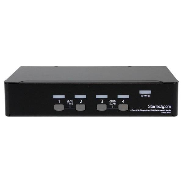 StarTech.com 4 Port USB DP KVM Switch with Audio - UK BUSINESS SUPPLIES