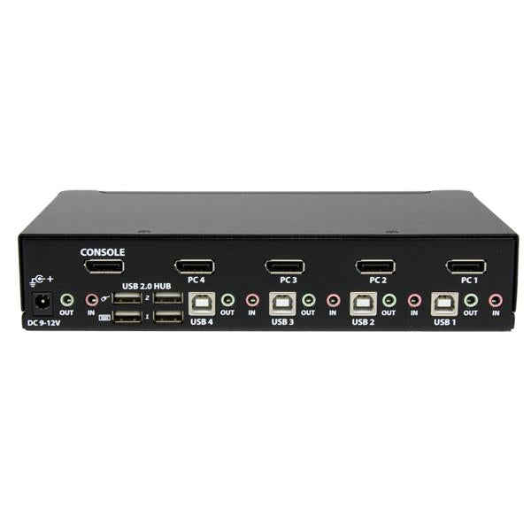 StarTech.com 4 Port USB DP KVM Switch with Audio - UK BUSINESS SUPPLIES