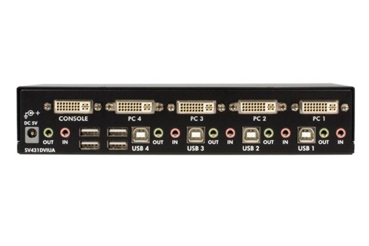 StarTech.com 4 Port StarView DVI USB with Audio KVM - UK BUSINESS SUPPLIES