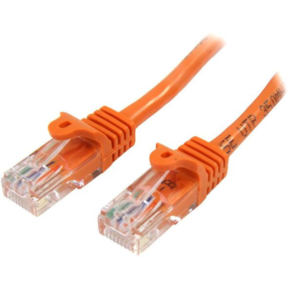 StarTech.com 3m Orange Snagless Cat5e Patch Cable - UK BUSINESS SUPPLIES