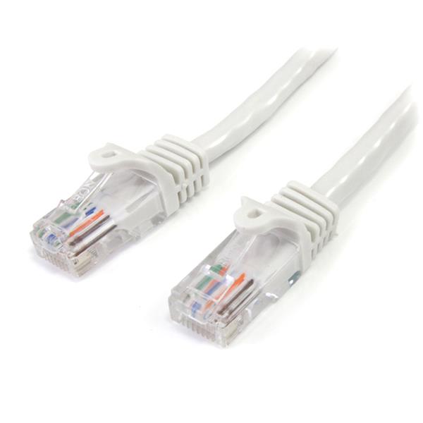 StarTech.com 3m White Snagless Cat5e Patch Cable - UK BUSINESS SUPPLIES