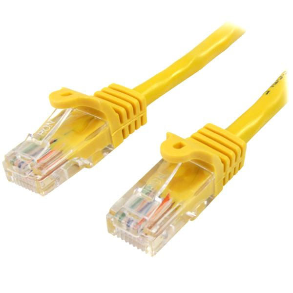 StarTech.com 5m Yellow Snagless Cat5e Patch Cable - UK BUSINESS SUPPLIES