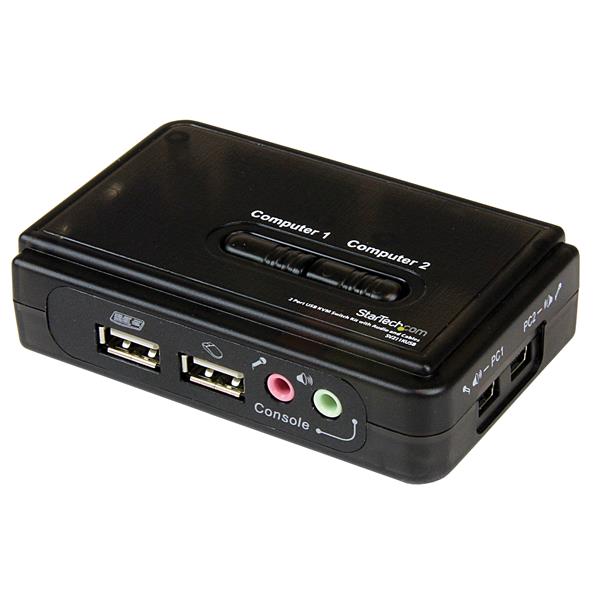 StarTech.com 2 Port Black USB KVM Switch - UK BUSINESS SUPPLIES