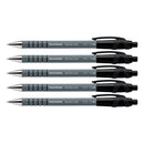 Paper Mate Flexgrip Ultra Retractable Ballpoint Pen 1.0mm Tip 0.5mm Line Black (Pack 5) - 2027751 - UK BUSINESS SUPPLIES