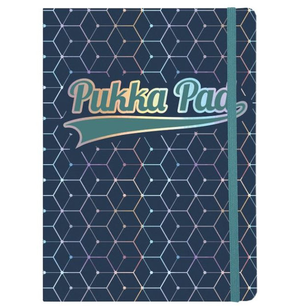 Pukka Pad Glee A5 Casebound Card Cover Journal Ruled 96 Pages Dark Blue (Pack 3) - 8685-GLE - UK BUSINESS SUPPLIES