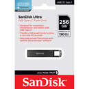 SanDisk 256GB Ultra USB C 150Mbs Read Speed Slide Flash Drive - UK BUSINESS SUPPLIES