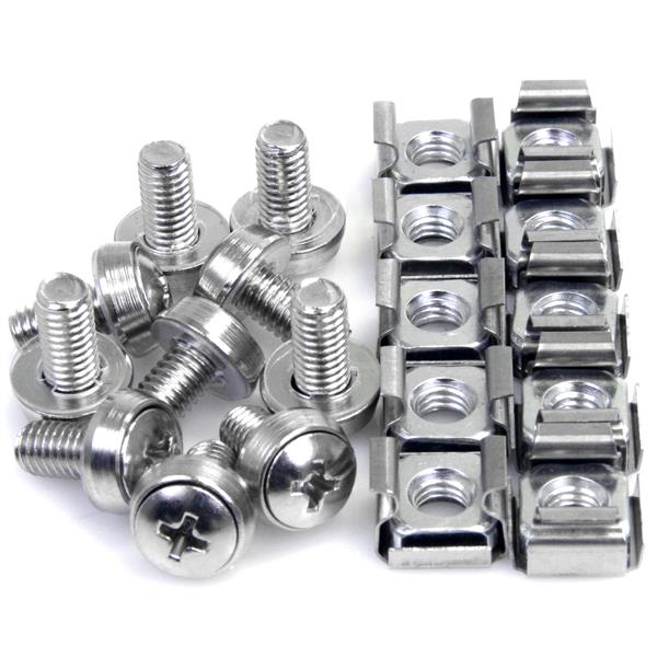 StarTech.com 50 Pkg M6 Mounting Screws and Cage Nuts - UK BUSINESS SUPPLIES