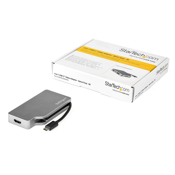 StarTech.com 4in1 USBC Multiport Video Adapter 4K - UK BUSINESS SUPPLIES