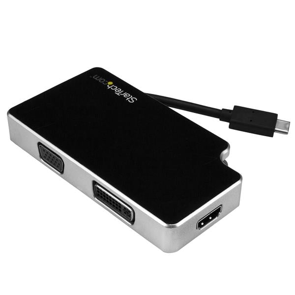 StarTech.com 3in1 USBC to VGA DVI or HDMI Adapter - UK BUSINESS SUPPLIES