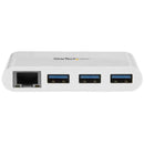 StarTech.com 3 Port USB3 Hub GbE USBC to 3xUSBA White - UK BUSINESS SUPPLIES
