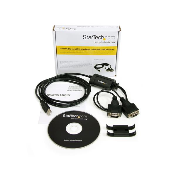 StarTech.com 2PT FTDI USB to Serial RS232 Adapter COM - UK BUSINESS SUPPLIES