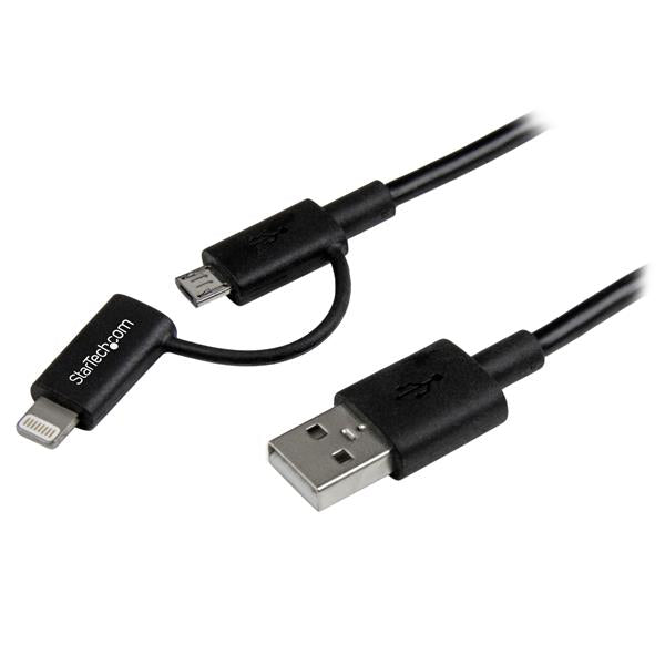 StarTech.com 1m Apple Lightning or Micro USB to USB - UK BUSINESS SUPPLIES