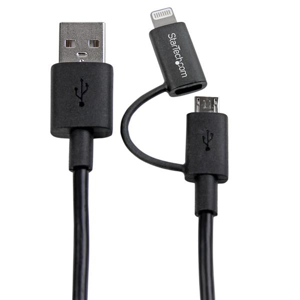 StarTech.com 1m Apple Lightning or Micro USB to USB - UK BUSINESS SUPPLIES