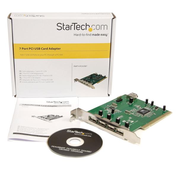 StarTech.com 7 Port PCI USB Card Adapter - UK BUSINESS SUPPLIES