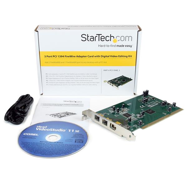 StarTech.com 3 Port PCI 1394b FireWire Card with DV - UK BUSINESS SUPPLIES