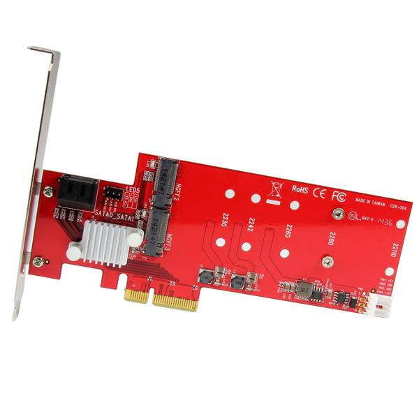 StarTech.com 2 Slot PCIe M.2 RAID Card 2x SATA3 Ports - UK BUSINESS SUPPLIES