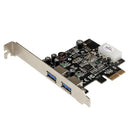 StarTech.com 2 Port PCIe USB3 Card Adapter UASP LP4 - UK BUSINESS SUPPLIES