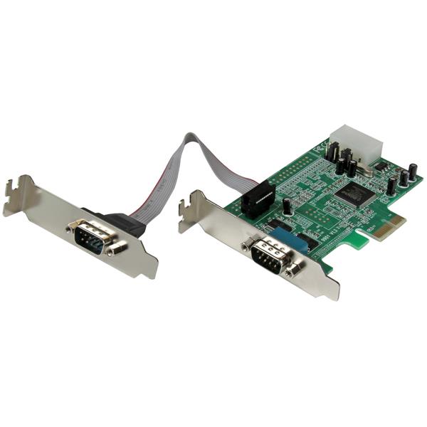 StarTech.com 2 Port LP PCIe Serial Card 16550 UART - UK BUSINESS SUPPLIES