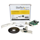 StarTech.com 2 Port LP PCIe Serial Card 16550 UART - UK BUSINESS SUPPLIES