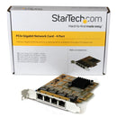 StarTech.com 4 Port PCIe Gigabit Network Adapter Card - UK BUSINESS SUPPLIES