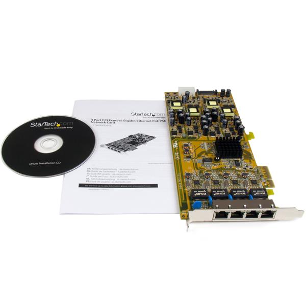 StarTech.com 4 Port Gigabit PoE PCIe NIC - UK BUSINESS SUPPLIES
