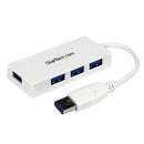 StarTech.com 4 Port SuperSpeed Mini USB 3.0 Hub White - UK BUSINESS SUPPLIES