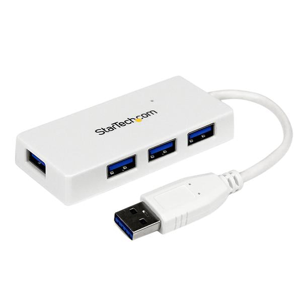 StarTech.com 4 Port SuperSpeed Mini USB 3.0 Hub White - UK BUSINESS SUPPLIES