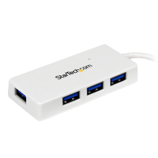 StarTech.com 4 Port SuperSpeed Mini USB 3.0 Hub White - UK BUSINESS SUPPLIES