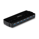 StarTech.com 7 Port SuperSpeed USB3 Hub with Adapter - UK BUSINESS SUPPLIES