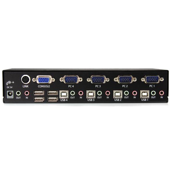 StarTech.com 4PT RM USB KVM Switch with Audio USB Hub - UK BUSINESS SUPPLIES