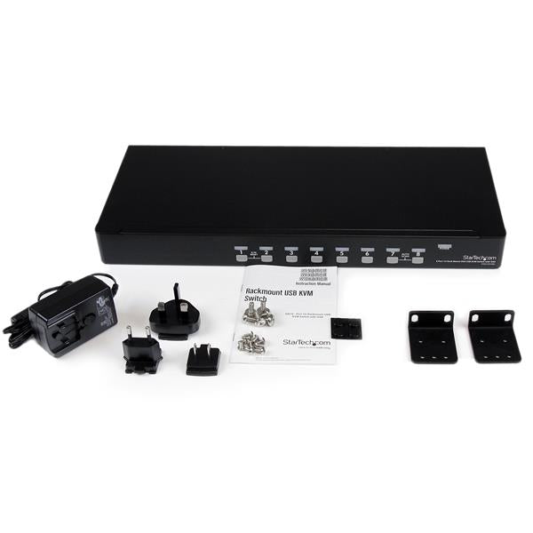 StarTech.com 8 Port 1U Rack Mount USB KVM Switch OSD - UK BUSINESS SUPPLIES