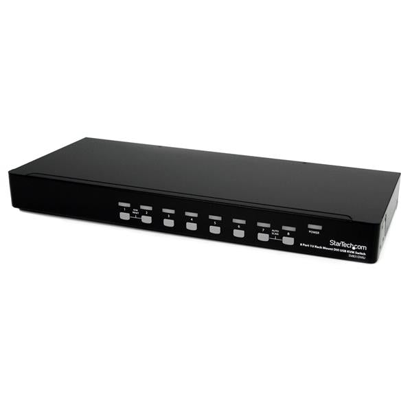 StarTech.com 8 Port 1U Rack Mount DVI USB KVM Switch - UK BUSINESS SUPPLIES
