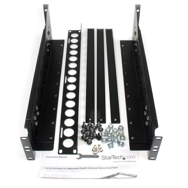 StarTech.com 3U Fixed 19in Depth Universal Rack Rails - UK BUSINESS SUPPLIES