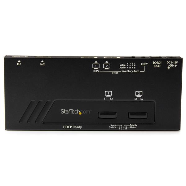 StarTech.com 2x2 HDMI Matrix Switch 4K Auto Sensing - UK BUSINESS SUPPLIES