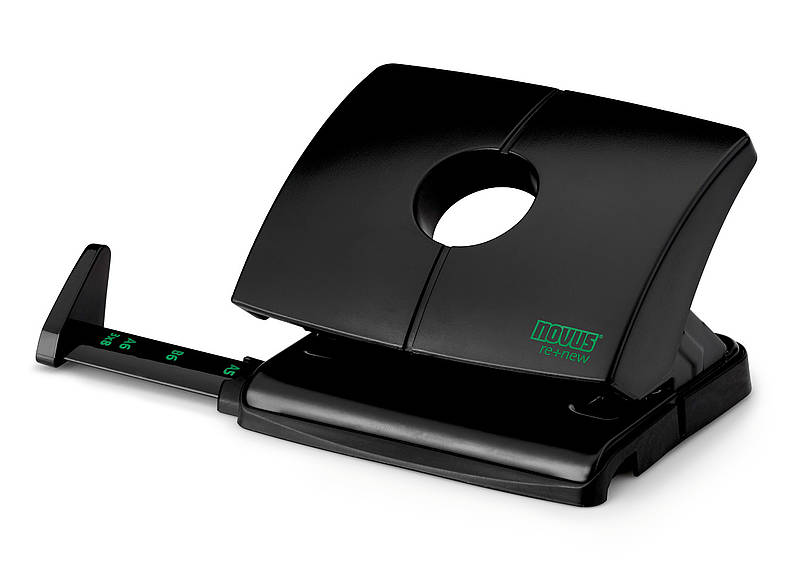 Novus renew B 216 2 Hole Punch Plastic 16 Sheet Black - NOV025-0636 - UK BUSINESS SUPPLIES