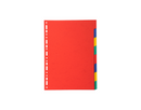Exacompta Forever Recycled Divider 8 Part A4 220gsm Card Vivid Assorted Colours - 2008E - UK BUSINESS SUPPLIES