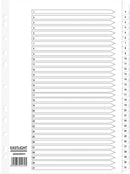 ValueX Index 1-31 A4 Card White with White Mylar Tabs - 80050DENT - UK BUSINESS SUPPLIES