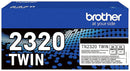 Brother Black Toner Cartridge Twin Pack 2 x 2.6k pages (Pack 2) - TN2320 - UK BUSINESS SUPPLIES