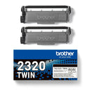 Brother Black Toner Cartridge Twin Pack 2 x 2.6k pages (Pack 2) - TN2320 - UK BUSINESS SUPPLIES